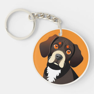 Porte-clefs Dessin de dessin mignon d'un chiot