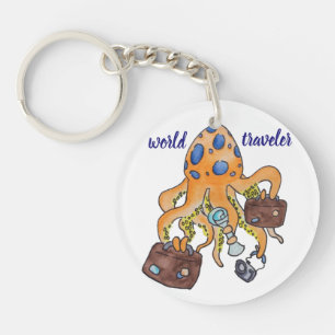 Porte-clefs Dessin de vacances de voyage Illustration drôle Oc