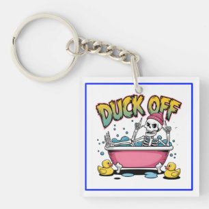 Porte-clefs Dessin drôle de squelette - Canard au loin - 61161