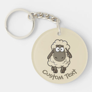 Porte-clefs Dessin en mouton Porte - clé beige