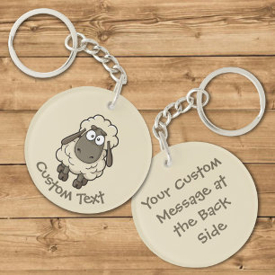 Porte-clefs Dessin en mouton Porte - clé beige