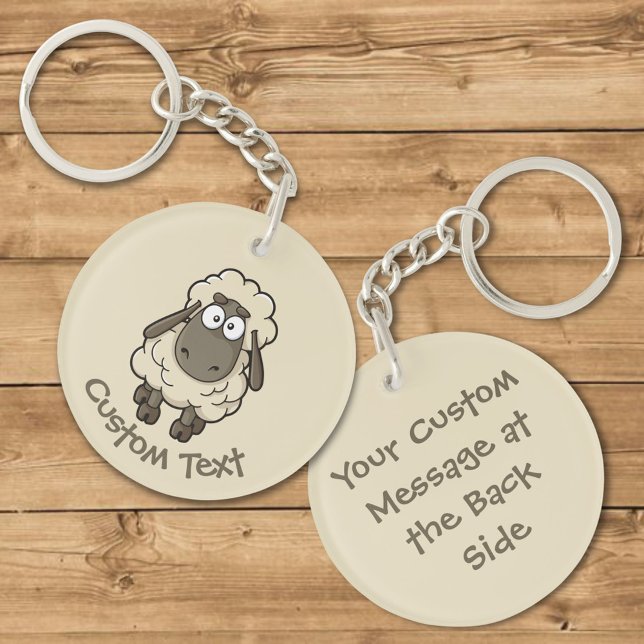 Porte-clefs Dessin en mouton Porte - clé beige (Créateur téléchargé)