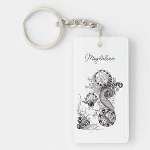 Porte-clefs Dessin floral Tangle -