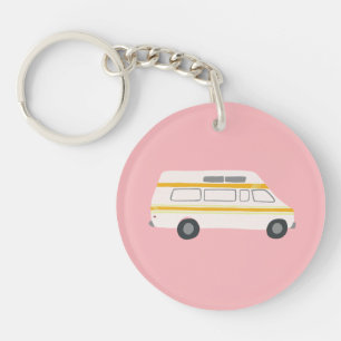 Porte-clefs Dessin mignon du cru rv Van Motorhome Campervan