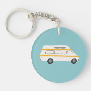 Porte-clefs Dessin mignon du cru rv Van Motorhome Campervan