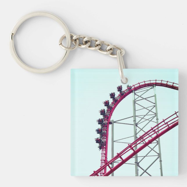 Porte-clefs Dessous de verre à rouleaux X2 Six Flags Magic Mou (Devant)