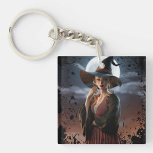 Porte-clefs Dessous de verre magique sorcière gothique