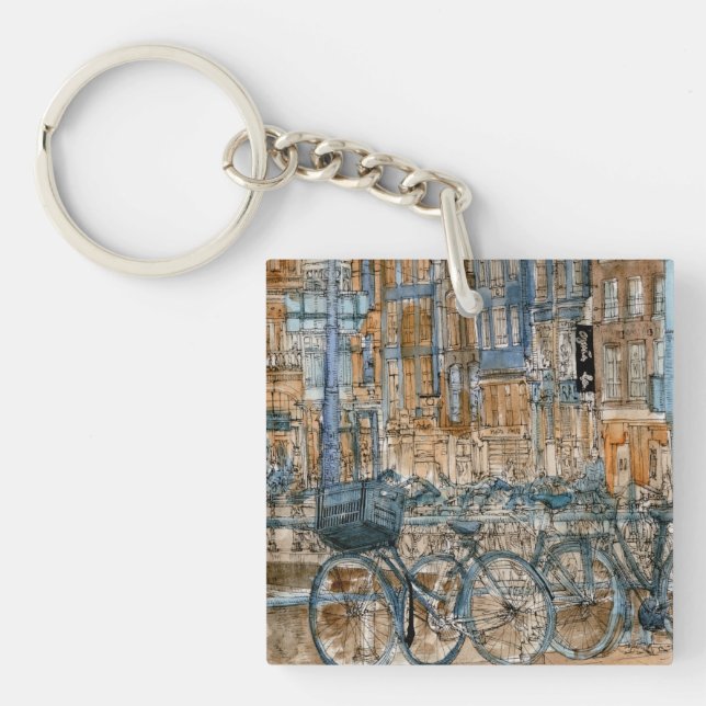 Porte-clefs Destinations | Aquarelle New York City View (Devant)