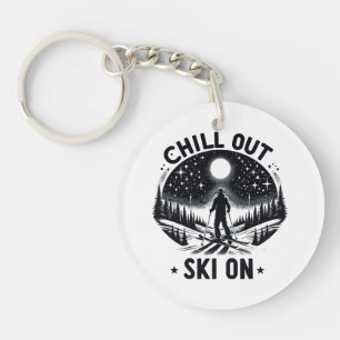 Porte-clefs Détendez-vous Ski sur