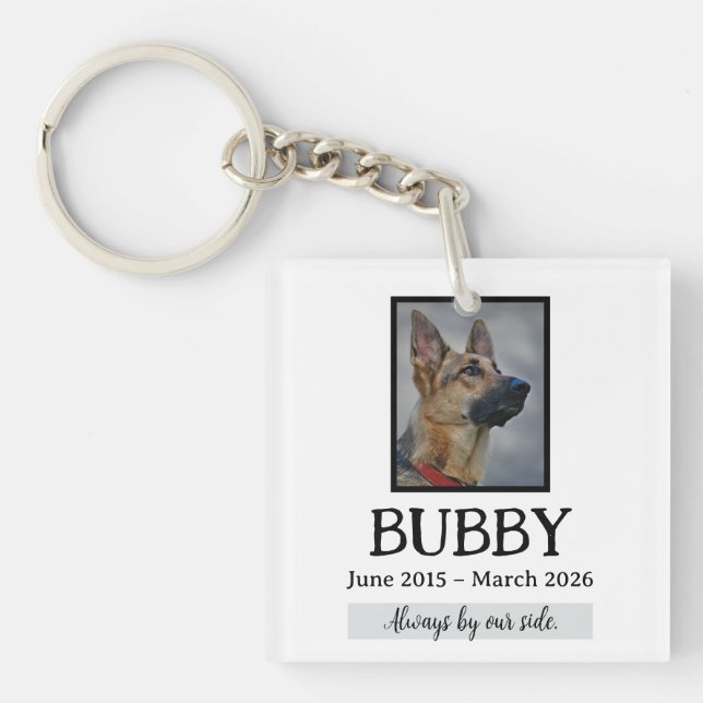 Porte-clefs Deuil Funéraire Mémorial Amour Perte d'Animaux Dan (Devant)