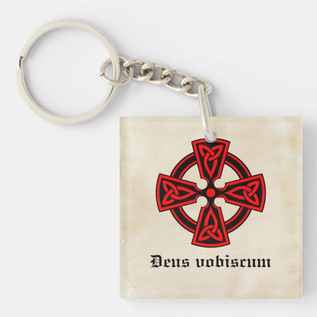 Porte-clefs Deus Vobiscum Celtic Cross (Devant)