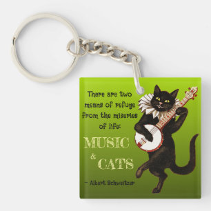 Porte-clefs Deux Moyens de Refuge Musique Chats Schweitzer