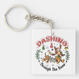 Porte-clefs Dévaler les Pentes enneigées Drôle de Dachshund Ch