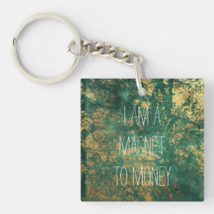 Porte-clefs Devis de démonstration Gold Faux Foil et Green Mo