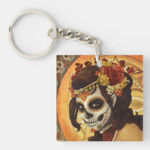 Porte-clefs Dia De Los Muertos Throw Pillow