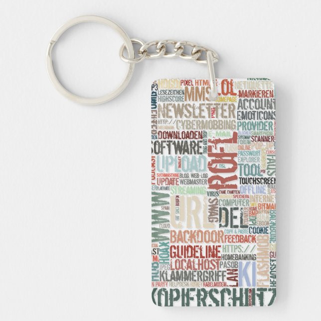 Porte-clefs Dictionnaire informatique en couleurs (Devant)