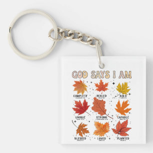 Porte-clefs Dieu dit que j'ai automne moisson Thanksgiving fun