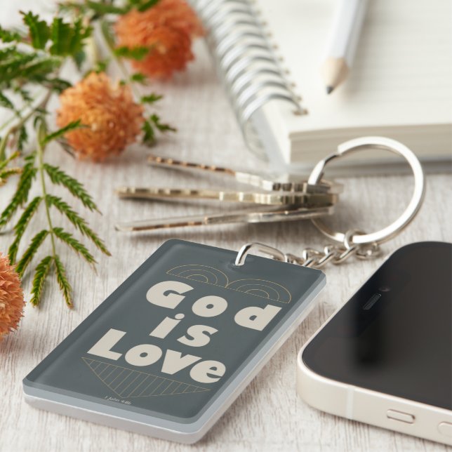 Porte-clefs Dieu est amour (Devant droit)