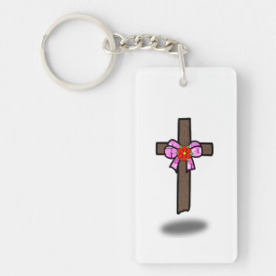 Porte-clefs Dieu m'a donné la vie inspirée du christianisme