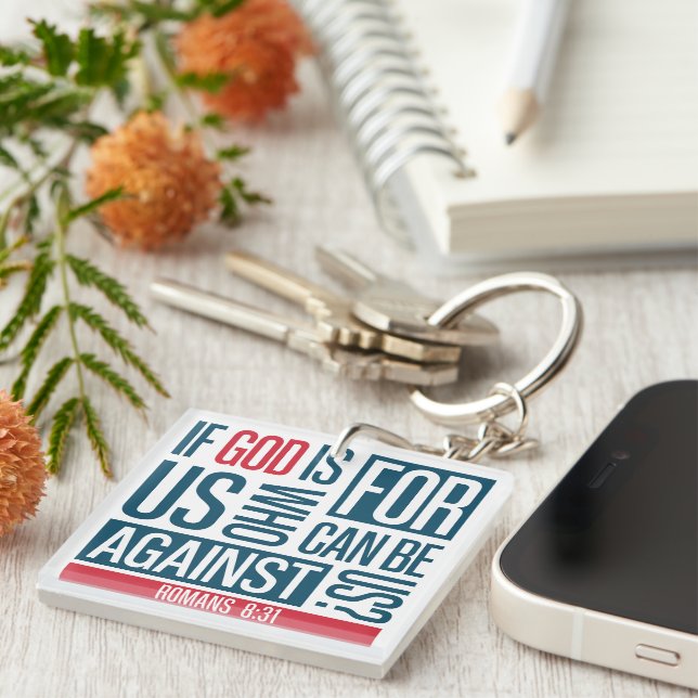Porte-clefs Dieu pour nous (Devant Droit)