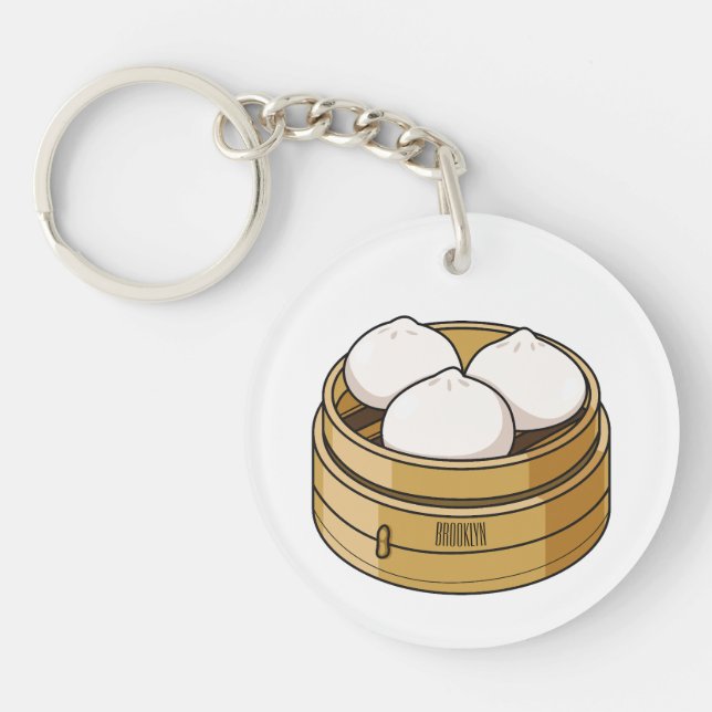 Porte-clefs Dim sum dessin animé (Devant)