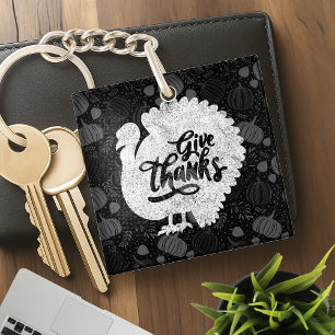 Porte-clefs Dinde de remerciement de Thanksgiving vintage