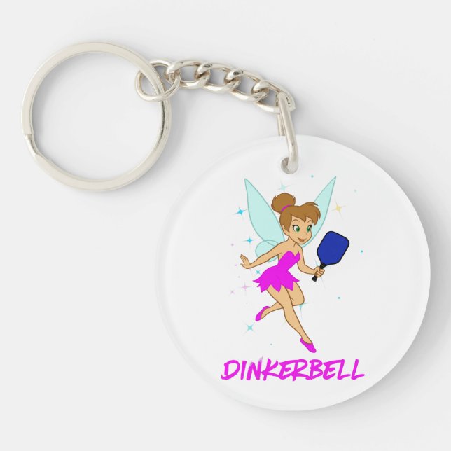 Porte-clefs Dinkerbell Pickleball - Drôle Pickleball Pour Elle (Devant)