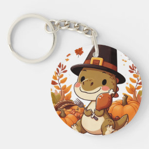 Porte-clefs Dinosaur de Thanksgiving mignon