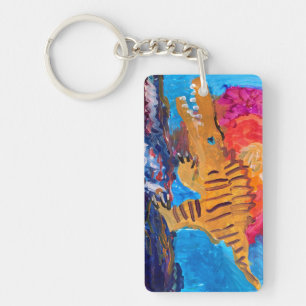Porte-clefs Dinosaur Painting