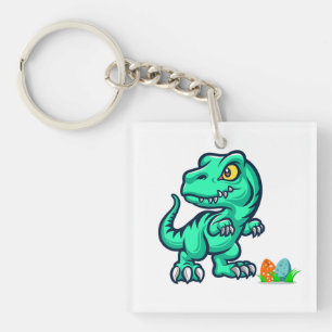 Porte-clefs dinosaure avec des œufs