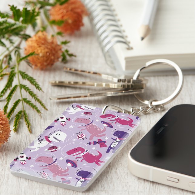 Porte-clefs Dinosaures de l'espace, Dinosaures mignons, Étoile (Devant droit)