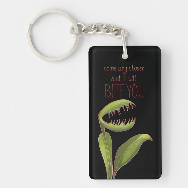 Porte-clefs Dioïde de Vénus drôle avec message d'avertissement (Devant)