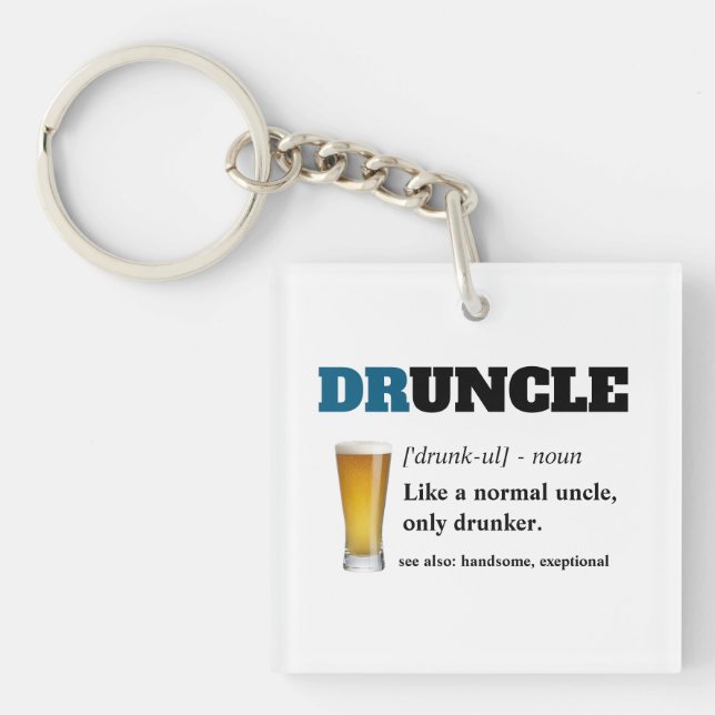 Porte-clefs Dire drôle - Oncle fou de Drunny (Devant)