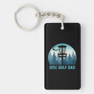 Porte-clefs Disque Golf Papa Fête des pères Frisbee Golfer
