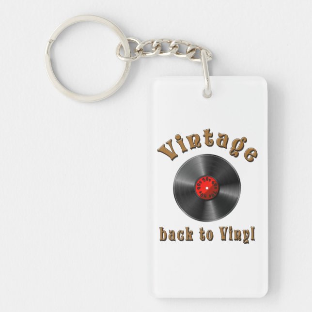 Porte-clefs Disque rétro, vinyle, vintage, oldie (Devant)