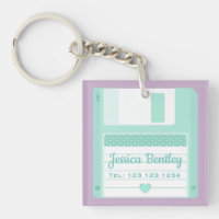 Disquette rétro Turquoise Cute Pastel personnalisé
