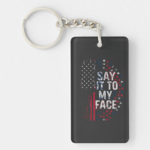 Porte-clefs Dites-Le À Mon Visage Campagne Kamala Harris 2024