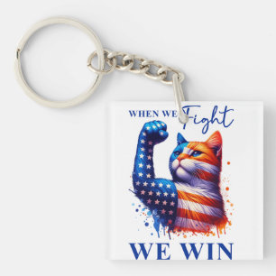 Porte-clefs Dites-le à mon visage Chat Lady Kamala USA