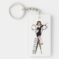 Diva d'un Porte - clé Styliste (Cheveux foncé)