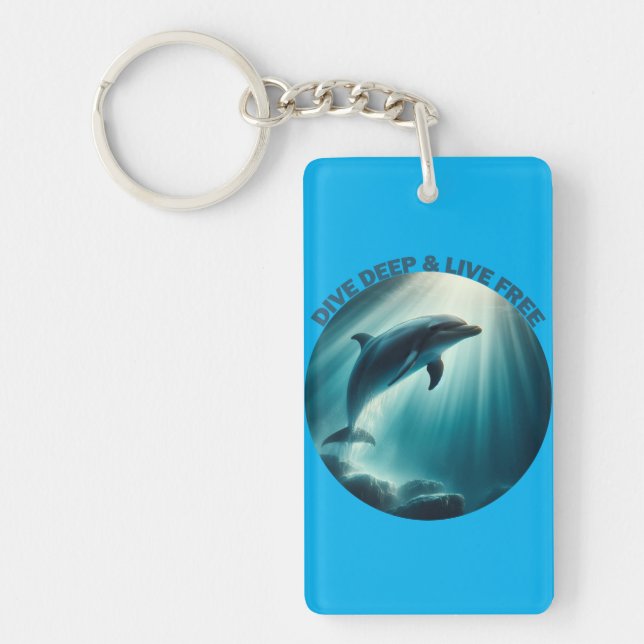 Porte-clefs Dive Deep Live Dolphin gratuit (Devant)