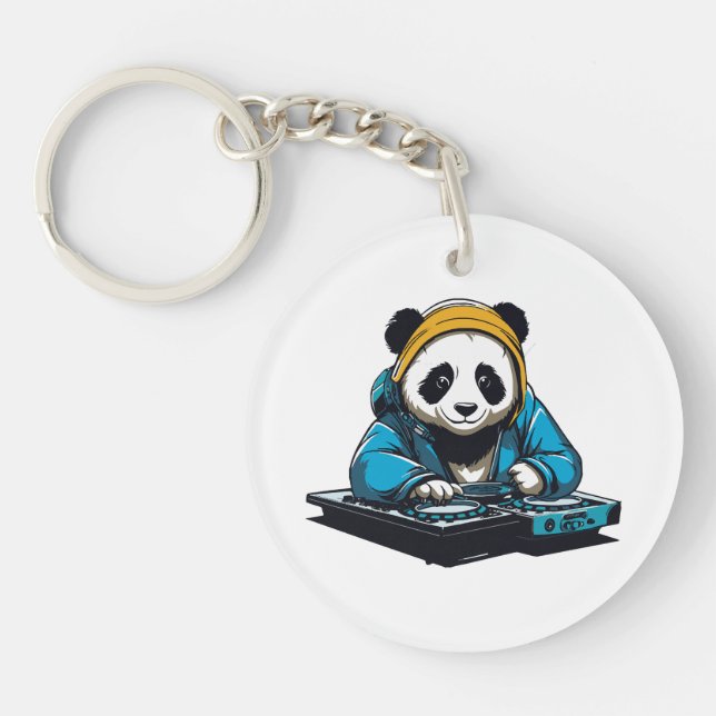 Porte-clefs DJ Kawaii Panda (Devant)