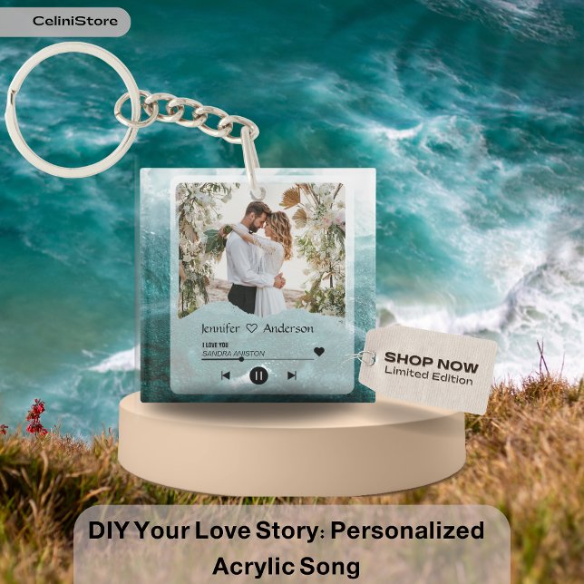 Porte-clefs do-it-yourself votre histoire d'amour : chanson ac (DIY Your Love Story: Personalized Acrylic Song)
