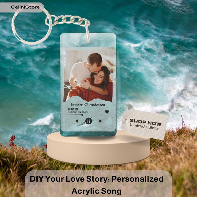 Porte-clefs do-it-yourself votre histoire d'amour : chanson ac (DIY Your Love Story: Personalized Acrylic Song)