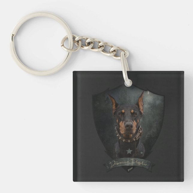 Porte-clefs Doberman Pinscher (Devant)