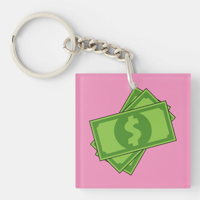 Porte-clefs Dollar de l'argent du dessin (Devant)