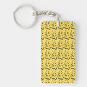 Porte-clefs dollar d'or