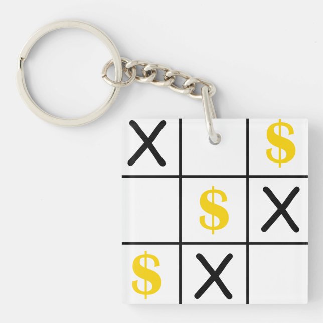 Porte-clefs Dollar Tic Tac Toe (Devant)