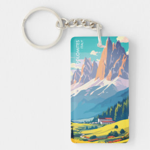 Porte-clefs Dolomites Italie Vintage voyage
