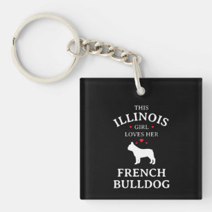 Porte-clefs Don de chien Cette fille de l'Illinois aime son t