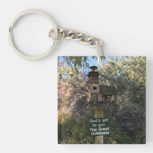 Porte-clefs Don de Dieu, grand extérieur, signe amusant